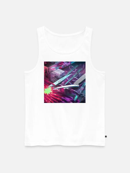 Blutiges Messer - Männer Premium Bio Tank Top - Weiß