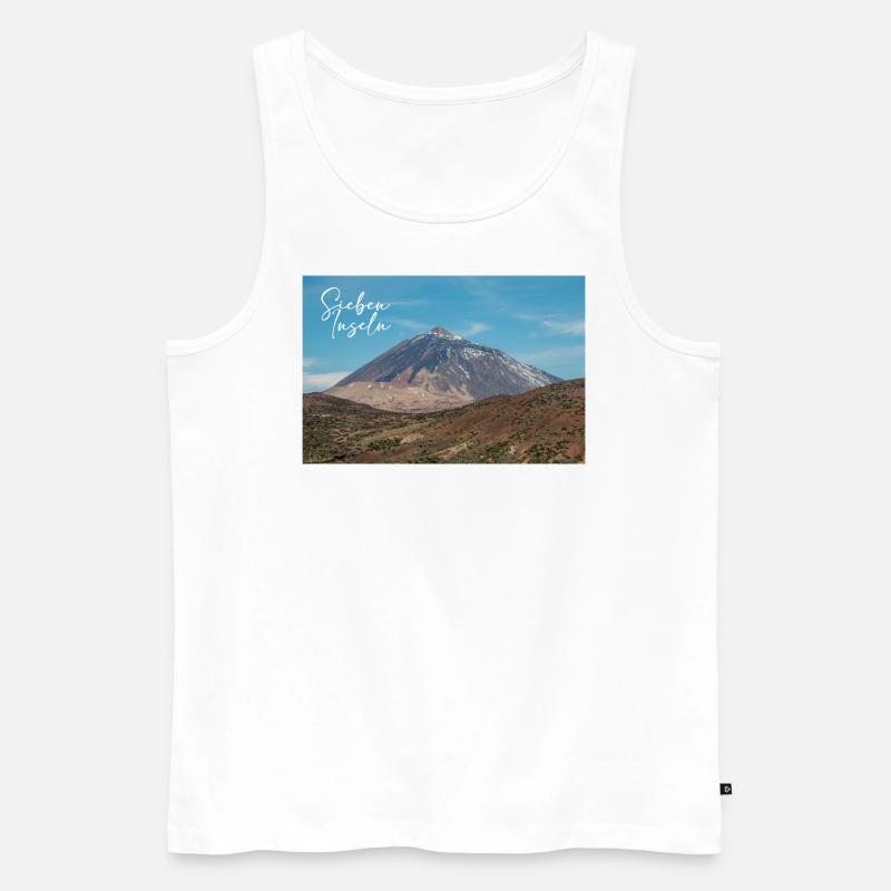 Teide Teneriffa - Männer Premium Bio Tank Top - Weiß
