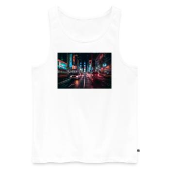 Stadt - Männer Premium Bio Tank Top - Weiß - Vorne - AI Model Male 178 light (178cm)
