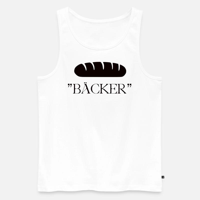BASIC BÄCKER - Männer Premium Bio Tank Top - Weiß
