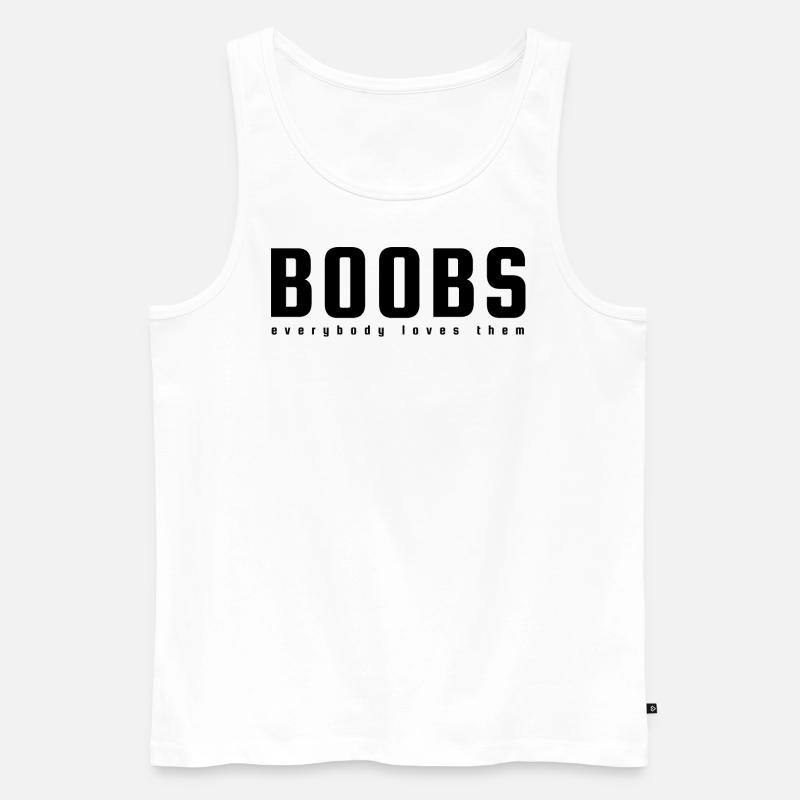 Boobs - Männer Premium Bio Tank Top - Weiß