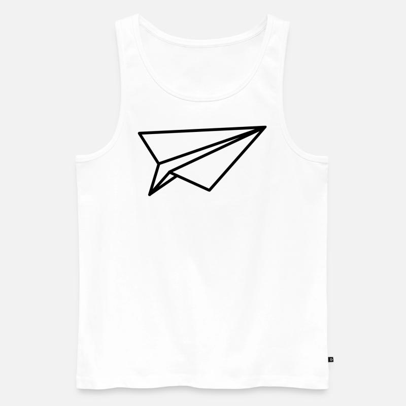 Papierflieger - Männer Premium Bio Tank Top - Weiß