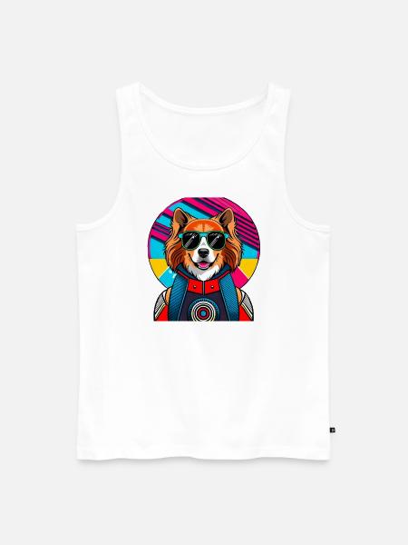 Doggy - Männer Premium Bio Tank Top - Weiß