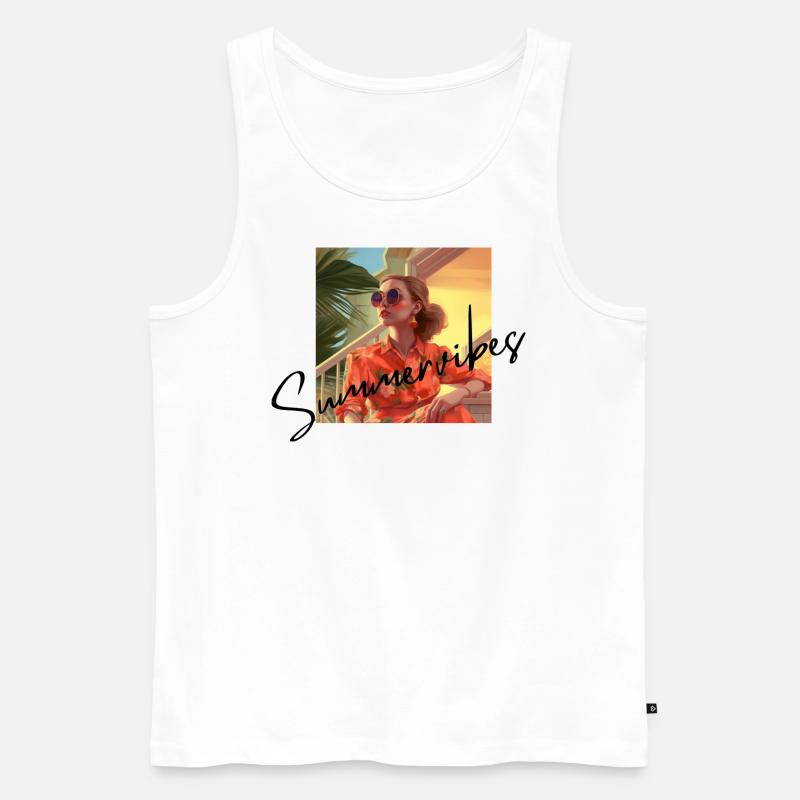 Summervibes - Männer Premium Bio Tank Top - Weiß