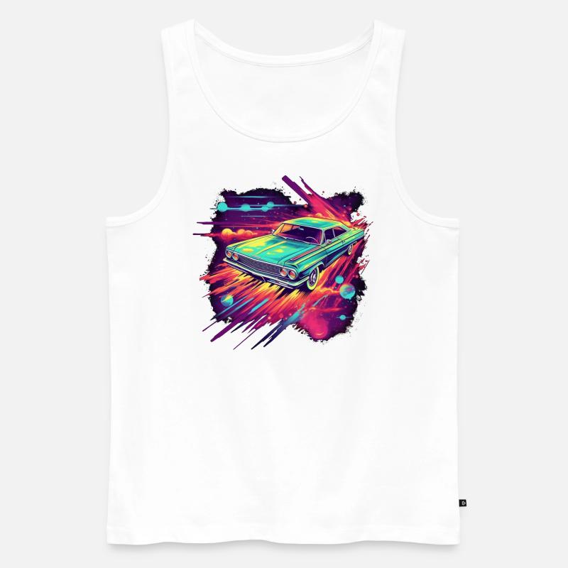 Auto Space Design - Männer Premium Bio Tank Top - Weiß