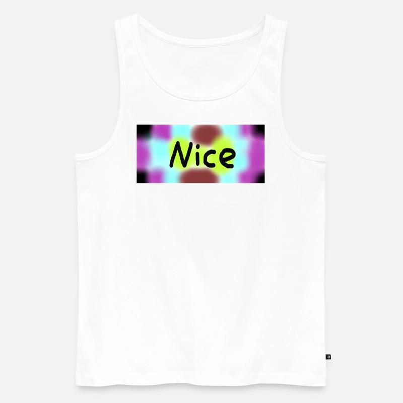 nice - Männer Premium Bio Tank Top - Weiß