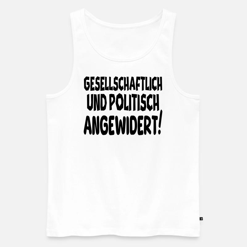angewidert - Männer Premium Bio Tank Top - Weiß