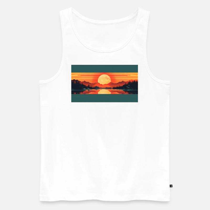 Canada Sunset - Männer Premium Bio Tank Top - Weiß