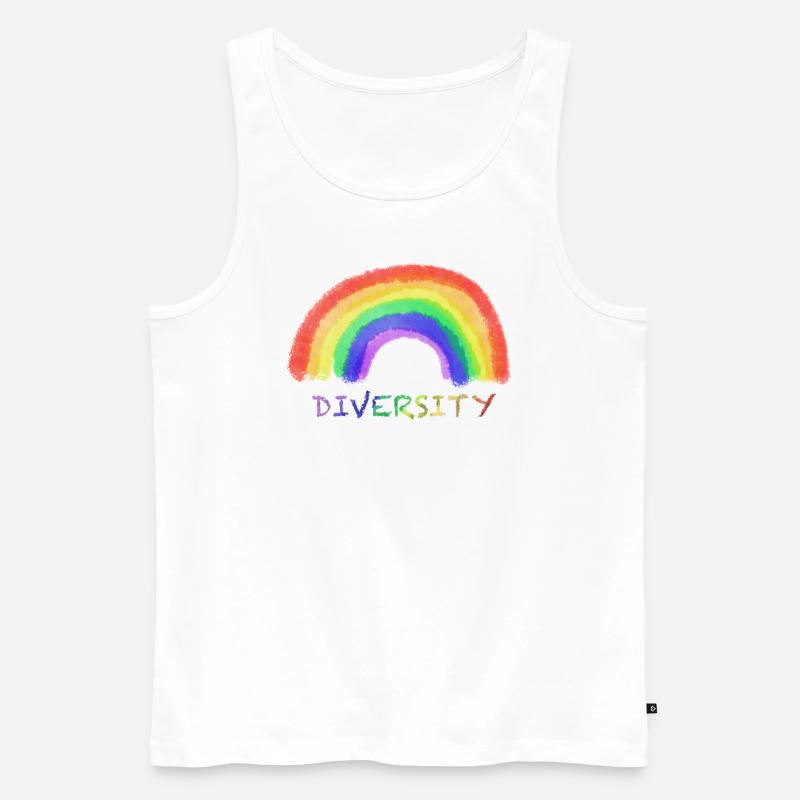 Diversity - Männer Premium Bio Tank Top - Weiß