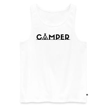 Camper (Zelt) (Geschenk für Camper) - Männer Premium Bio Tank Top - Weiß - Vorne - Michal (187cm)