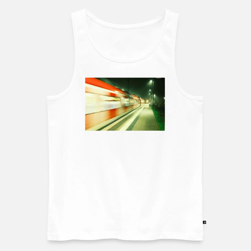 Train - Männer Premium Bio Tank Top - Weiß