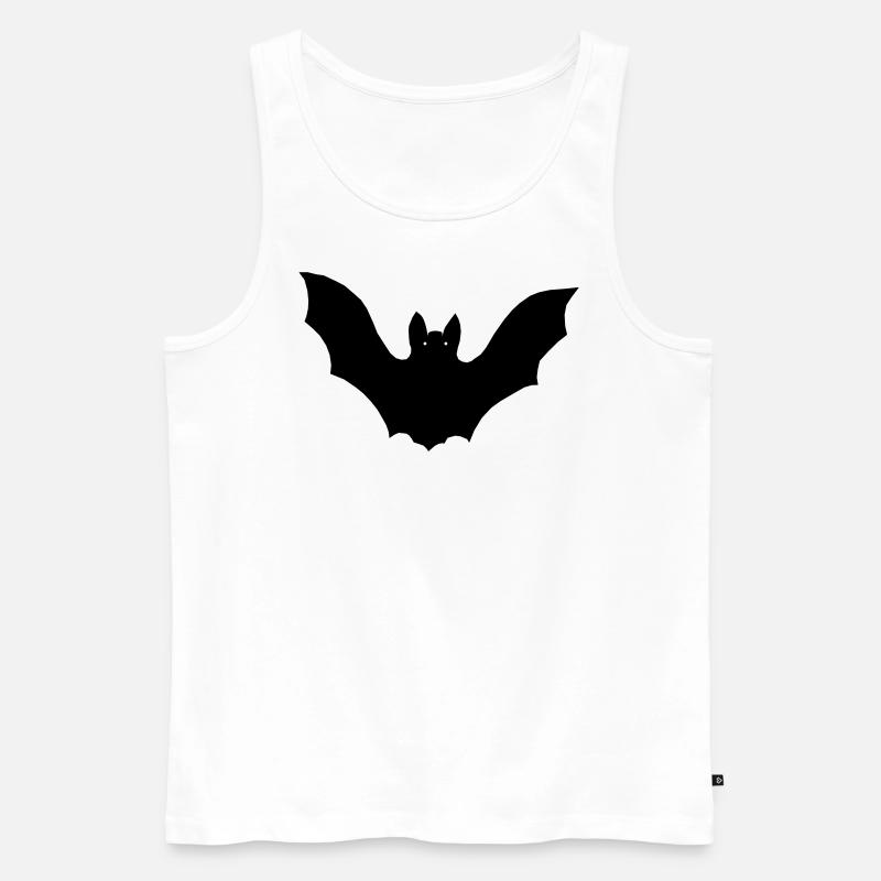 Fledermaus - Männer Premium Bio Tank Top - Weiß