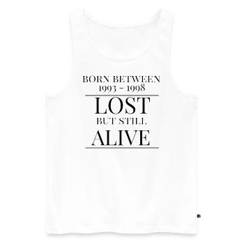 Lost but still alive - Men's Premium Organic Tank Top - white - Front - Michal (187cm)