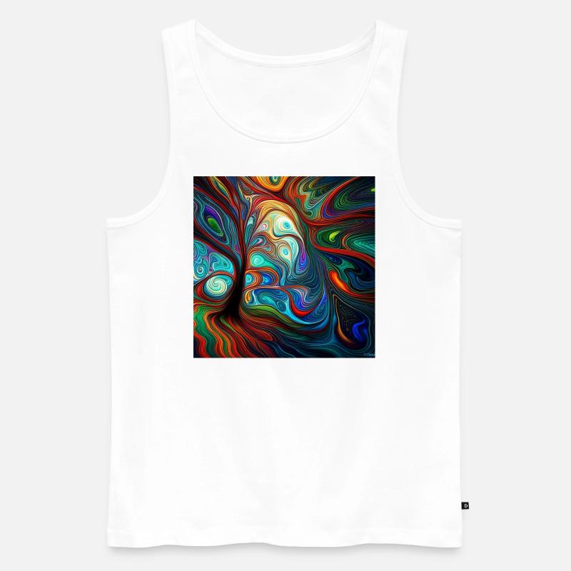 Psychedelic Dreams - Männer Premium Bio Tank Top - Weiß