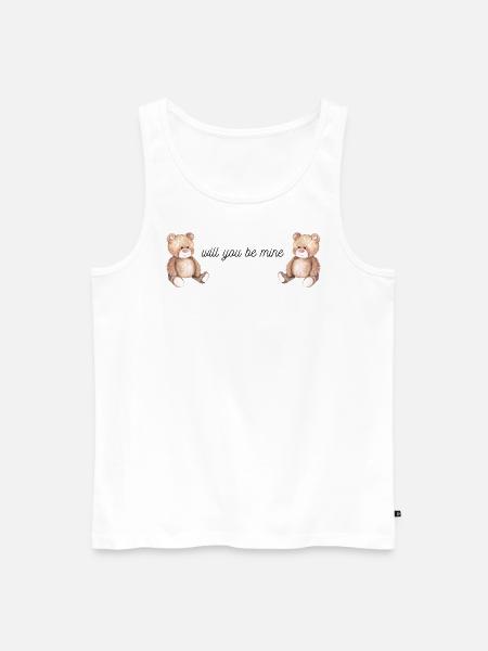 will you be mine - Männer Premium Bio Tank Top - Weiß
