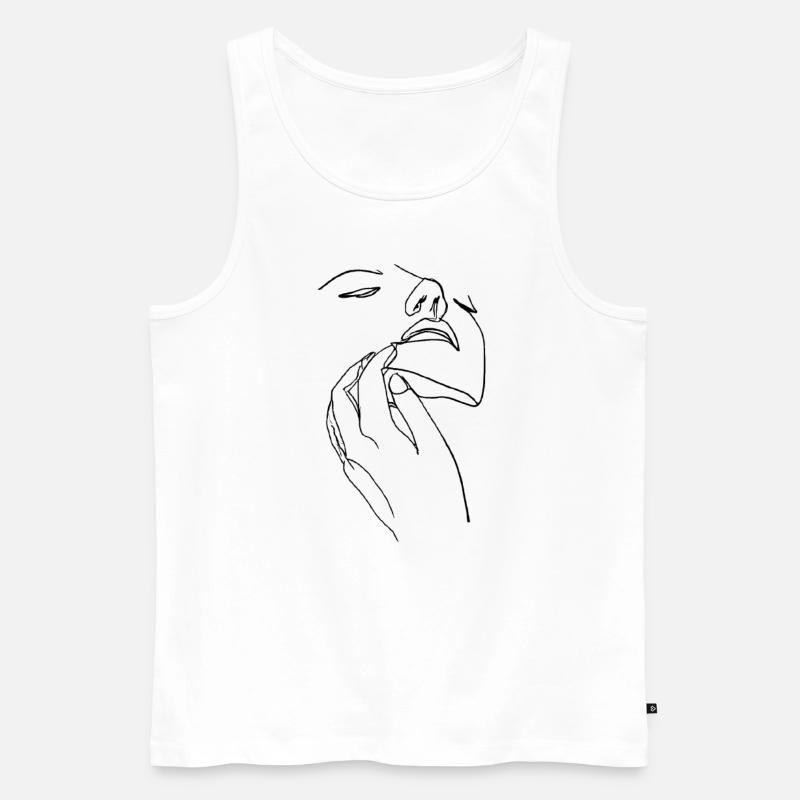 Grace #1 (Schwarz) - Männer Premium Bio Tank Top - Weiß