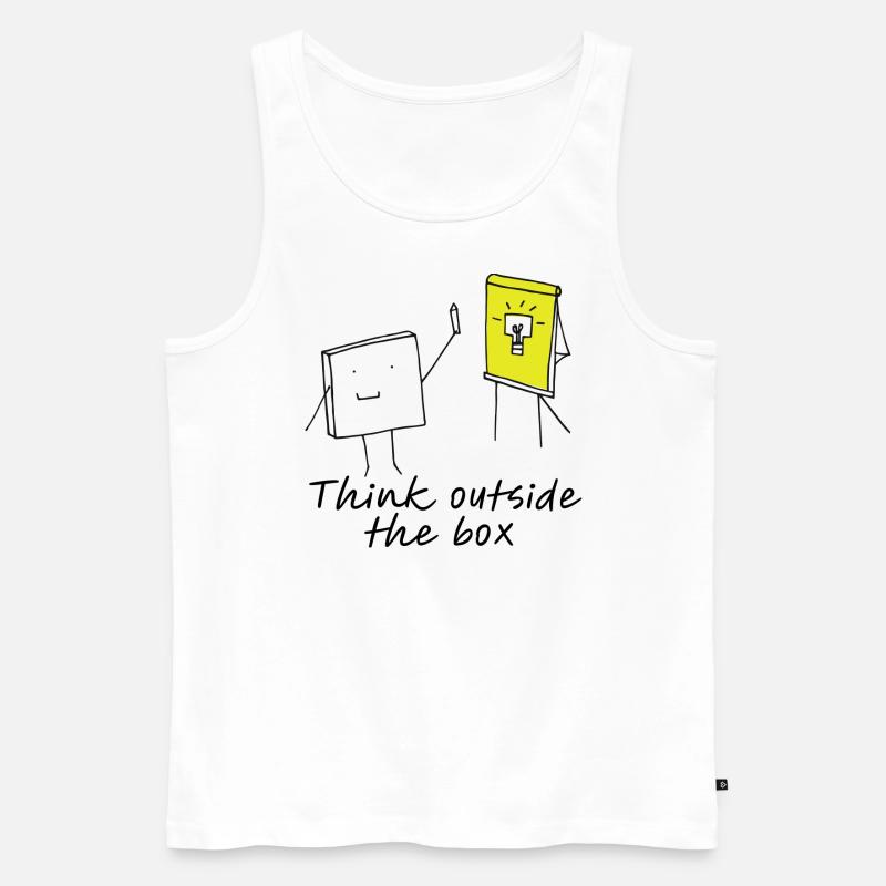 Think outside the box - Männer Premium Bio Tank Top - Weiß