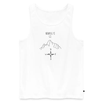 Nowhere to go - Männer Premium Bio Tank Top - Weiß - Vorne - Michal (187cm)
