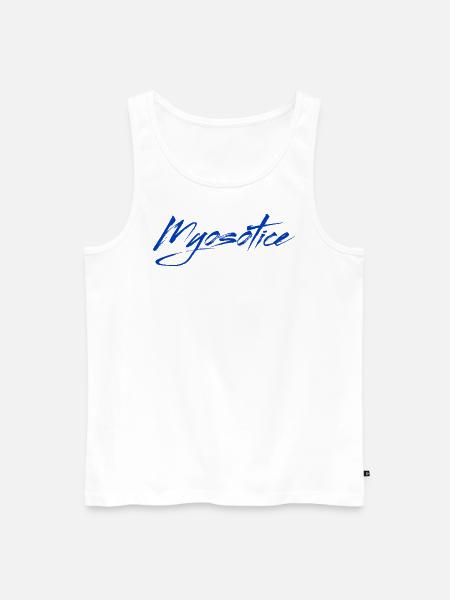 logo transparent background dark blue - Männer Premium Bio Tank Top - Weiß