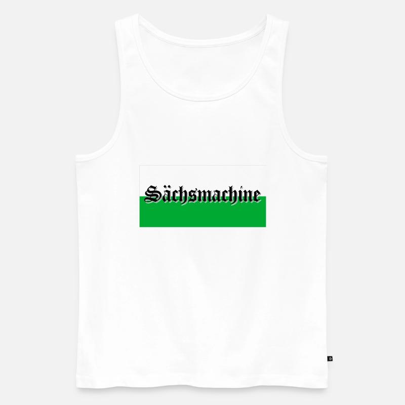 Sächsmachine - Männer Premium Bio Tank Top - Weiß