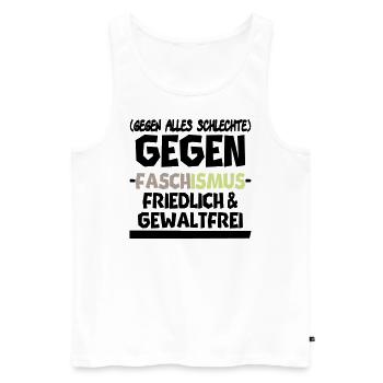 gegen alles schlechte - Männer Premium Bio Tank Top - Weiß - Vorne - Michal (187cm)