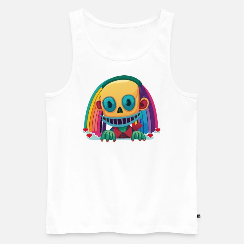 Pride Zombie 14 - Männer Premium Bio Tank Top - Weiß