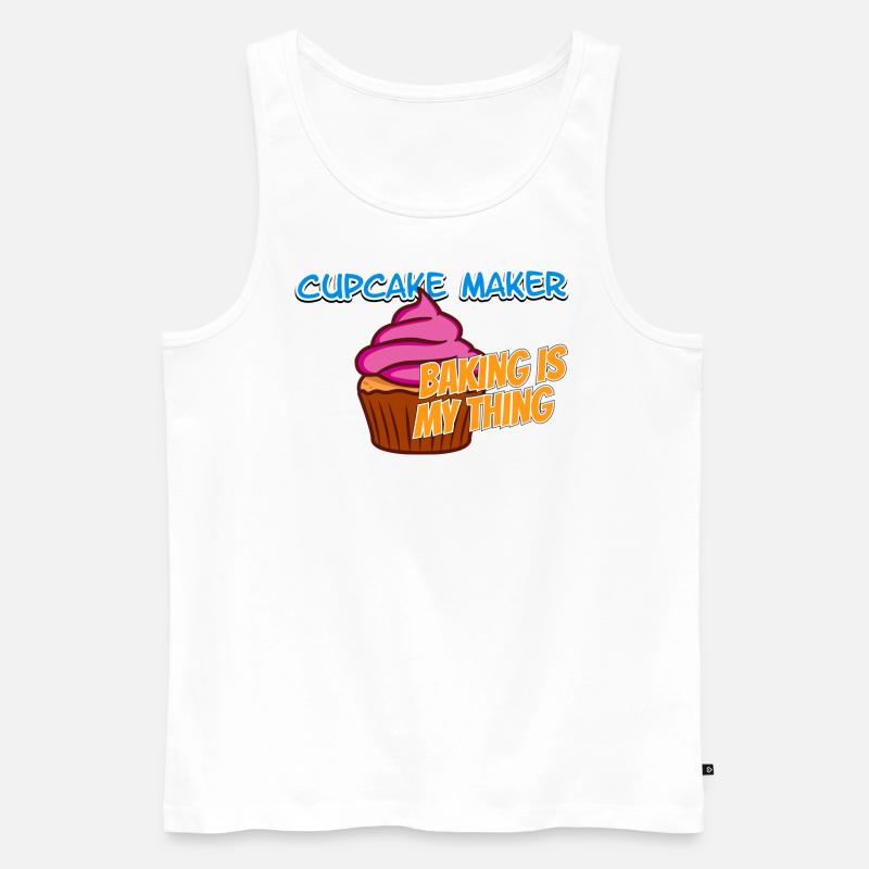 Cupcake Maker - Männer Premium Bio Tank Top - Weiß