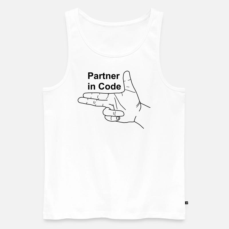 Partner in Code - Männer Premium Bio Tank Top - Weiß