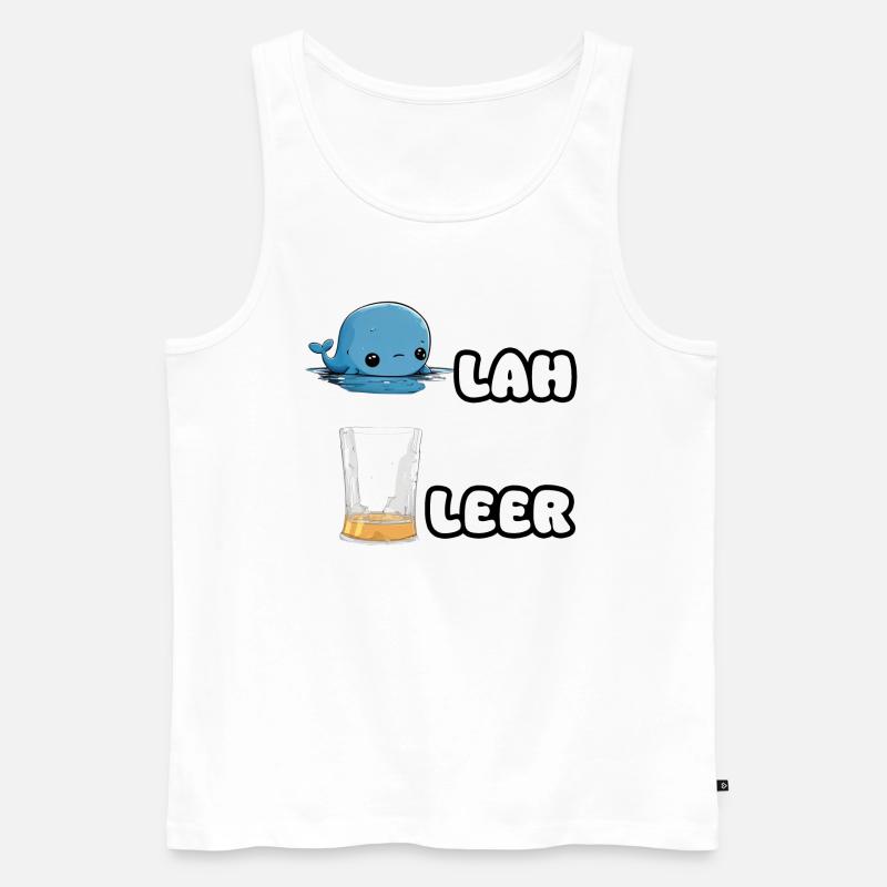 Wallah Bier Leer! - Männer Premium Bio Tank Top - Weiß