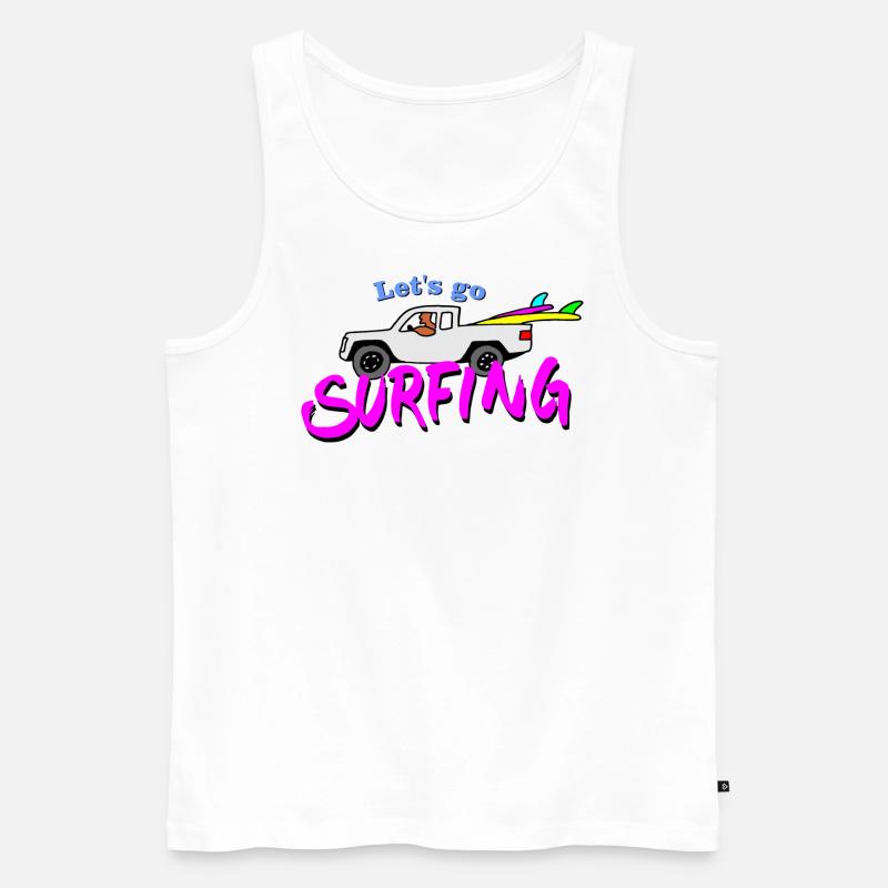 letsgo - Männer Premium Bio Tank Top - Weiß