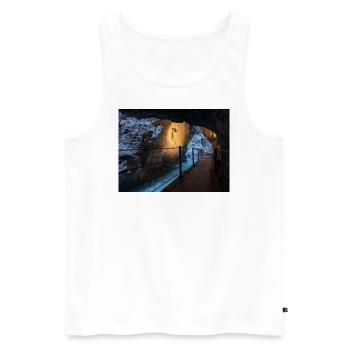 Partnachklamm - Männer Premium Bio Tank Top - Weiß - Vorne - AI Model Male 178 light (178cm)