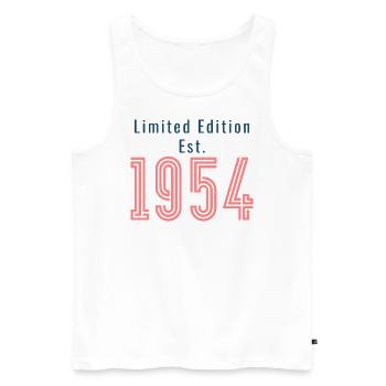Edition Limitée 1954 - Anniversaire - Débardeur bio Premium Homme - blanc - Devant - Michal (187cm)