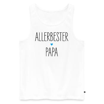 Allerbester Papa, Bester Vater, Herz, Geburtstag - Männer Premium Bio Tank Top - Weiß - Vorne - Michal (187cm)