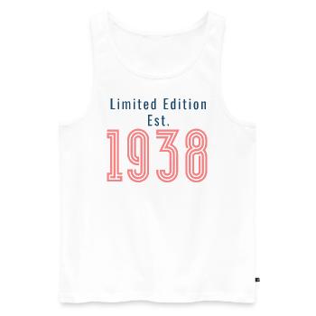 Edition Limitée 1938 Anniversaire - Débardeur bio Premium Homme - blanc - Devant - Michal (187cm)