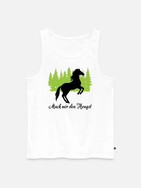 "Mach mir den Hengst: Stolze Männlichkeit" - Männer Premium Bio Tank Top - Weiß