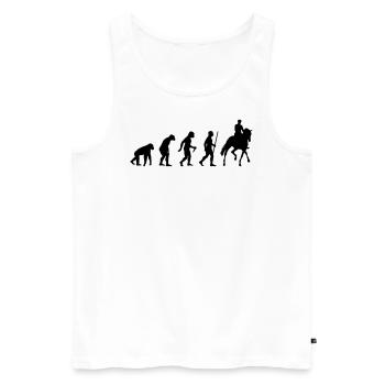 Cavalier de dressage Evolution - Débardeur bio Premium Homme - blanc - Devant - Michal (187cm)
