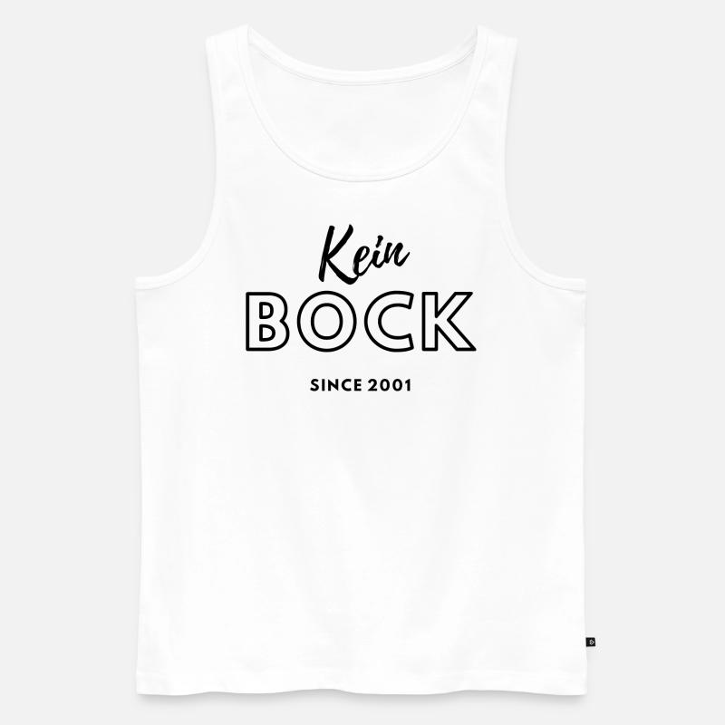Kein Bock since 2001 - Männer Premium Bio Tank Top - Weiß