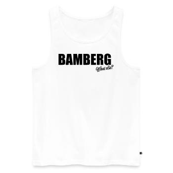 Bamberg quoi d’autre - Débardeur bio Premium Homme - blanc - Devant - AI Model Male 178 light (178cm)