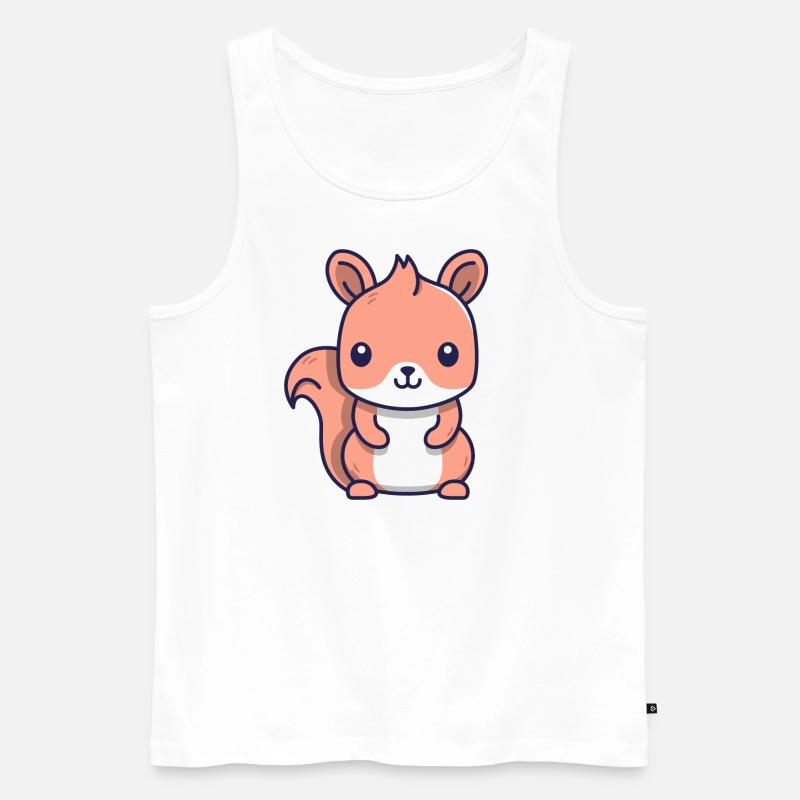 Eichhörnchen - Männer Premium Bio Tank Top - Weiß