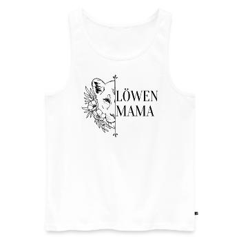 Löwenmama Mama Mutter Motiv Muttertag Geburtstag - Männer Premium Bio Tank Top - Weiß - Vorne - Michal (187cm)