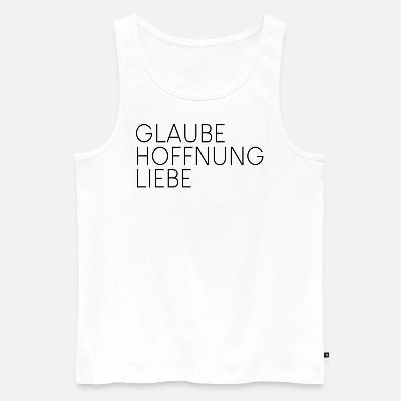 GlaubeHoffnungLiebe - Männer Premium Bio Tank Top - Weiß