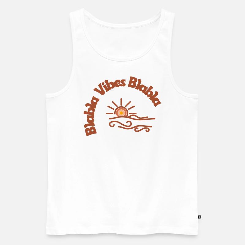 Blabla Vibes - Männer Premium Bio Tank Top - Weiß