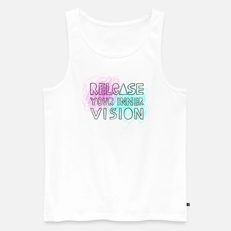 Your Vision - Männer Premium Bio Tank Top - Weiß