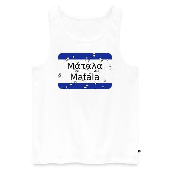 mg matala - Männer Premium Bio Tank Top - Weiß - Vorne - Michal (187cm)