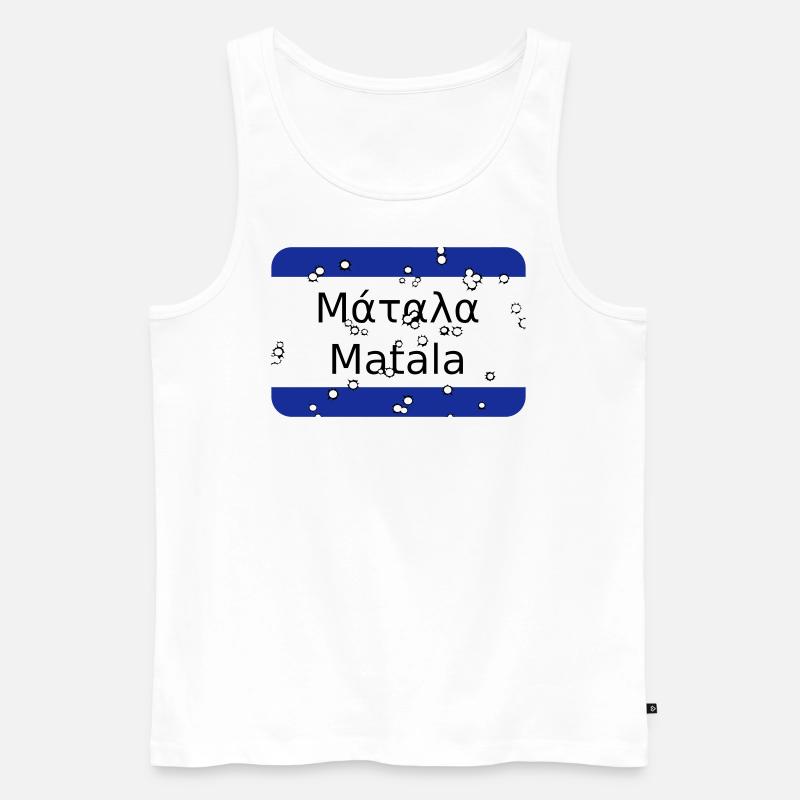 mg matala - Männer Premium Bio Tank Top - Weiß