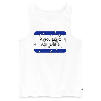 mg agii deka - Männer Premium Bio Tank Top - Weiß - Vorne - Michal (187cm)