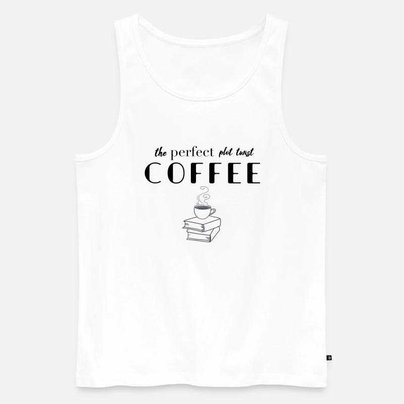 Plot twist Coffee - Männer Premium Bio Tank Top - Weiß