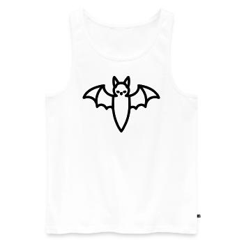 Contour de chauve-souris mystique pour Halloween - Débardeur bio Premium Homme - blanc - Devant - Michal (187cm)