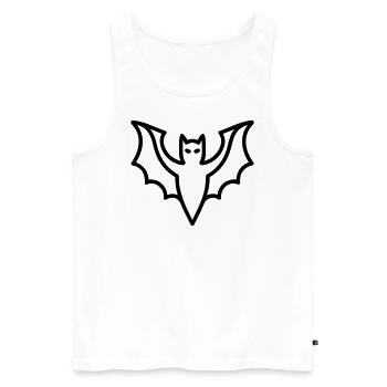 Contour de chauve-souris mystique pour Halloween - Débardeur bio Premium Homme - blanc - Devant - Michal (187cm)