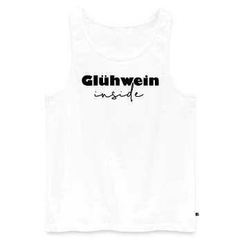 Glühwein inside - Männer Premium Bio Tank Top - Weiß - Vorne - Michal (187cm)